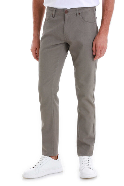 Vizon Slim Fit 5 Cep Pamuklu Kanvas Pantolon - 3