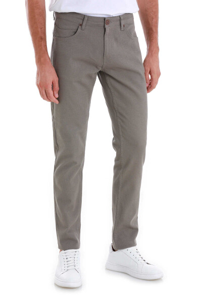 Vizon Slim Fit 5 Cep Pamuklu Kanvas Pantolon - 4