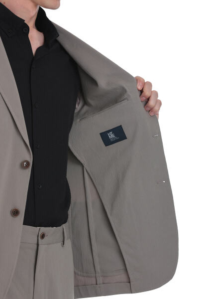 Vizon Slim Fit Mono Yaka Casual Takım Elbise - 7