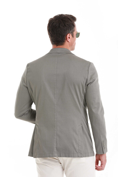 Yeşil Comfort Fit Mono Yaka Klasik Ceket - 10