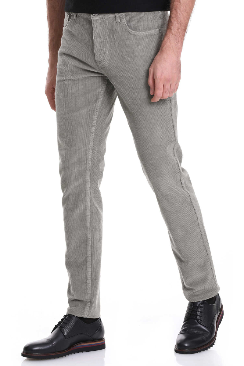 Yeşil Dinamik Fit 5 Cep Casual Kadife Pantolon - Hatem Saykı (1)