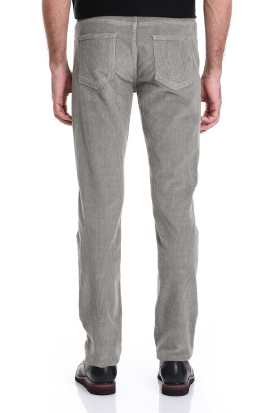 Yeşil Dinamik Fit 5 Cep Casual Kadife Pantolon - 5