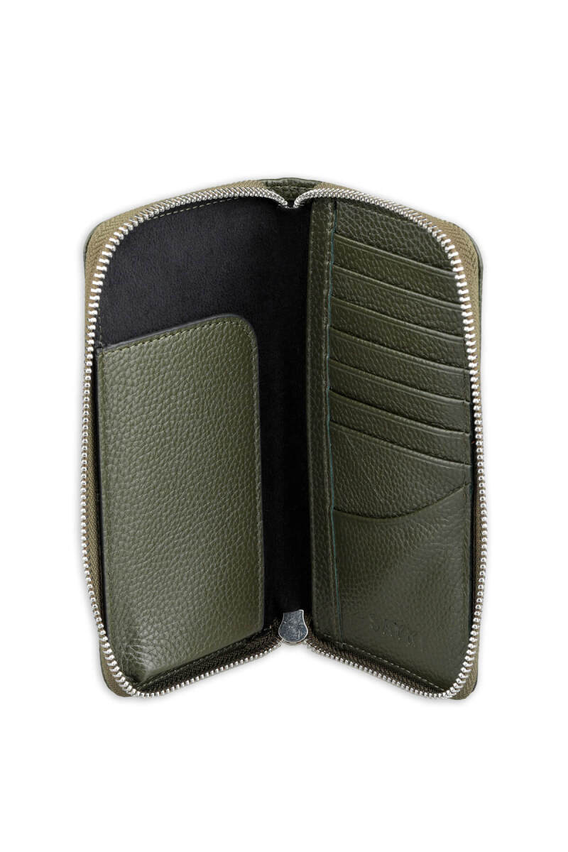 Yeşil Floter 100% Hakiki Deri Cüzdan - Saykı (1)