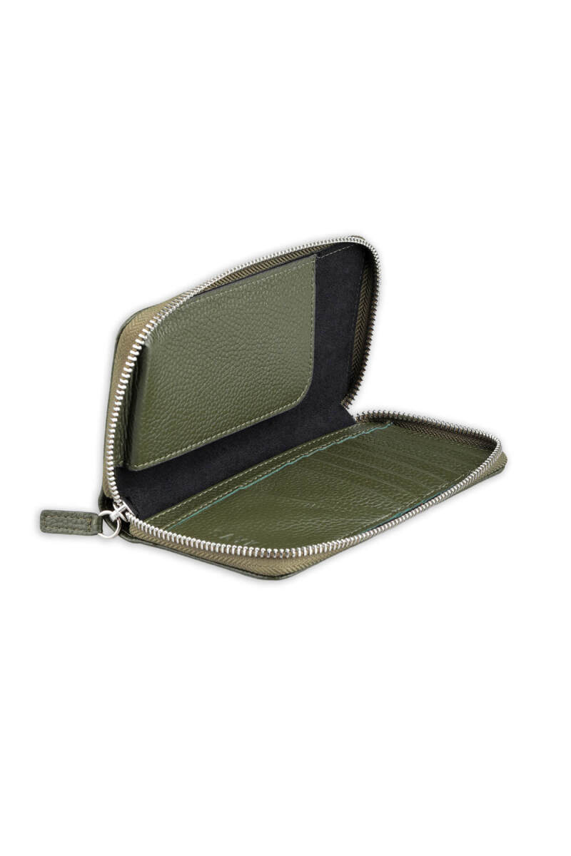 Yeşil Floter 100% Hakiki Deri Cüzdan - Saykı (1)