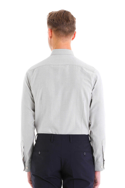 Yeşil Comfort Fit Pamuklu Düğmeli Yaka Uzun Kollu Casual Gömlek - 6