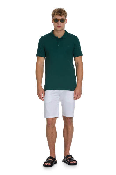 Yeşil Regular Fit 100% Pamuklu Polo Yaka Tişört - 2