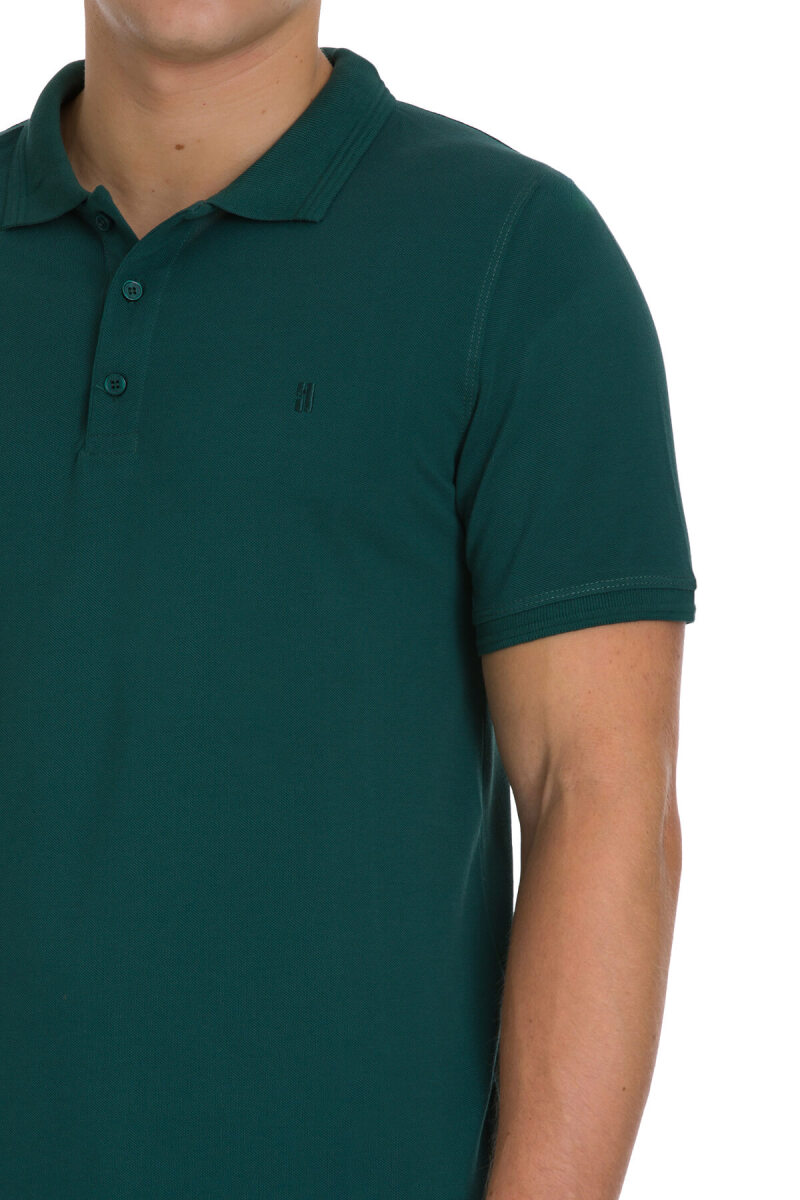 Yeşil Regular Fit 100% Pamuklu Polo Yaka Tişört - Hatemoğlu (1)