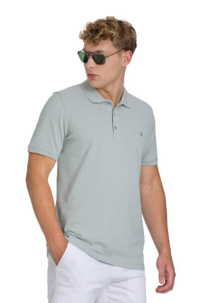 Yeşil Regular Fit 100% Pamuklu Polo Yaka Tişört 