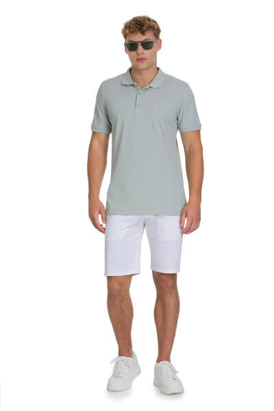 Yeşil Regular Fit 100% Pamuklu Polo Yaka Tişört - 2