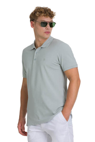 Yeşil Regular Fit 100% Pamuklu Polo Yaka Tişört - 3