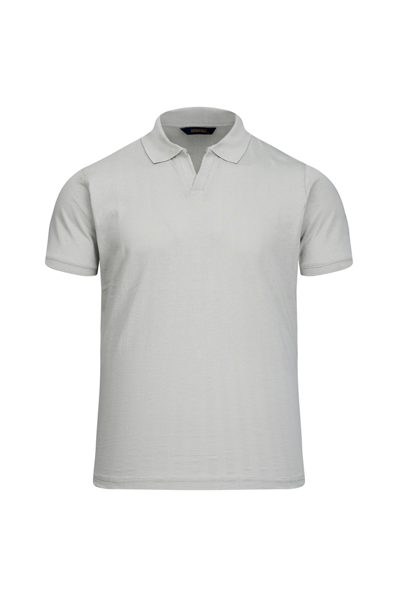 Yeşil Regular Fit Apaş Yaka Pamuklu Tişört - Hatemoğlu