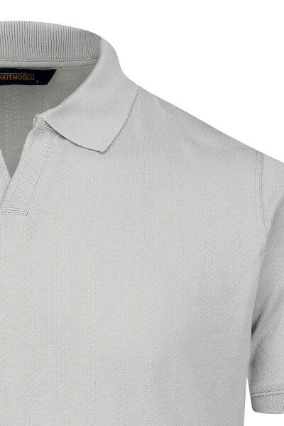 Yeşil Regular Fit Apaş Yaka Pamuklu Tişört - 2