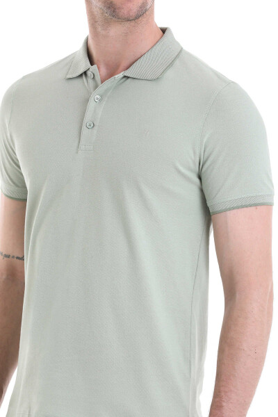 Yeşil Regular Fit 100% Pamuklu Polo Yaka Tişört - 5