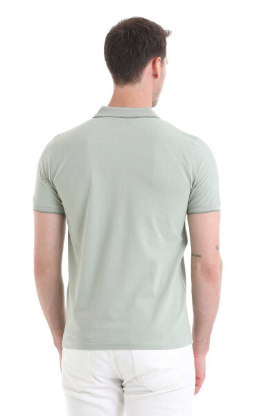 Yeşil Regular Fit 100% Pamuklu Polo Yaka Tişört - 6