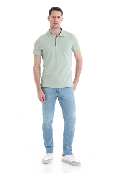 Yeşil Regular Fit 100% Pamuklu Polo Yaka Tişört - 2