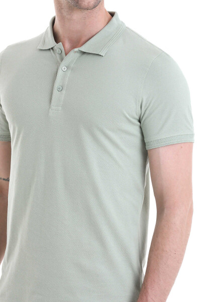 Yeşil Regular Fit 100% Pamuklu Polo Yaka Tişört - 5