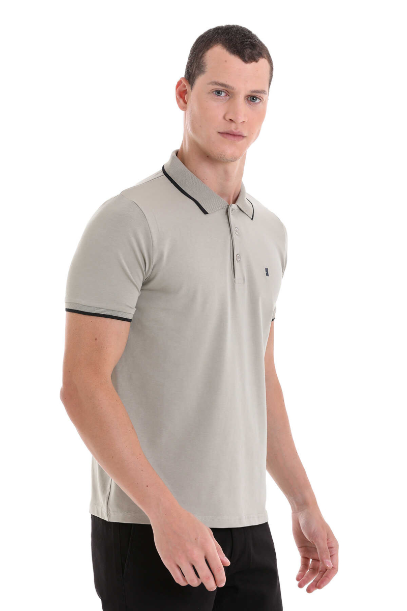 Yeşil Regular Fit Polo Yaka 100% Pamuklu Tişört - HTML (1)
