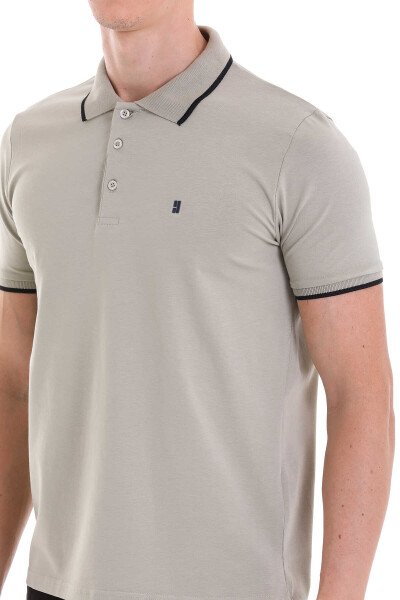 Yeşil Regular Fit Polo Yaka 100% Pamuklu Tişört - 5