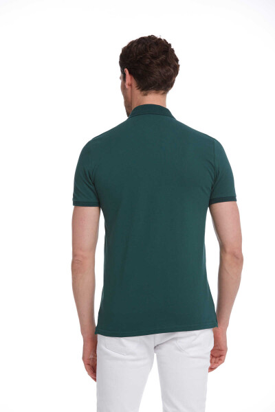 Yeşil Regular Fit 100% Pamuk Polo Yaka Tişört - 8