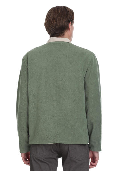 Yeşil Regular Fit Yarım Balıkçı Yaka Baharlık Mont - 4